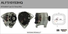 HQ ALF510153HQ - Alternador MITSUBISHI Type 12V 75Amp PR3