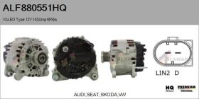 HQ ALF880551HQ - Alternador VALEO Type 12V 140Amp PFR6