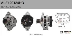 HQ ALF120124HQ - ALT NUEVO DELPHI Type 12V 100Amp PFR6