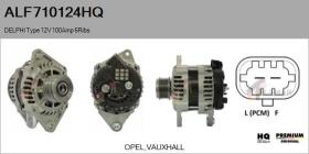 HQ ALF710124HQ - ALT NUEVO DELPHI Type 12V 100Amp PFR6