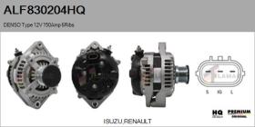 HQ ALF830204HQ - ALT NUEVO DENSO Type 12V 150Amp PFR6