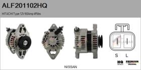 HQ ALF201102HQ - ALT NUEVO HITACHI Type 12V 60Amp 4Ribs