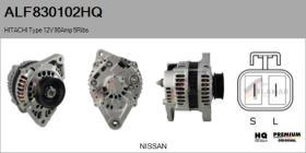 HQ ALF830102HQ - ALT NUEVO HITACHI Type 12V 90Amp PR5