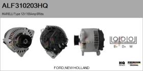 HQ ALF310203HQ - ALT NUEVO MARELLI Type 12V 100Amp PR6