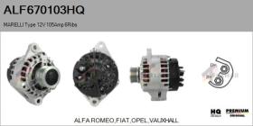 HQ ALF670103HQ - ALT NUEVO MARELLI Type 12V 105Amp PFR6