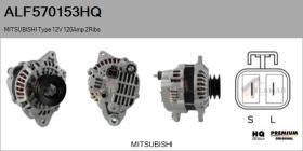 HQ ALF570153HQ - ALT NUEVO MITSUBISHI Type 12V 120Amp 2Ribs