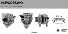 HQ ALF020353HQ - ALT NUEVO MITSUBISHI Type 12V 150Amp PFR7