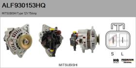 HQ ALF930153HQ - ALT NUEVO MITSUBISHI Type 12V 75Amp