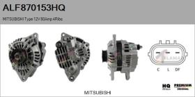 HQ ALF870153HQ - ALT NUEVO MITSUBISHI Type 12V 80Amp 4Ribs