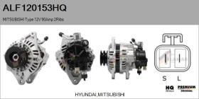 HQ ALF120153HQ - ALT NUEVO MITSUBISHI Type 12V 90Amp DP2