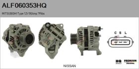 HQ ALF060353HQ - ALT NUEVO MITSUBISHI Type 12V 90Amp PFR7