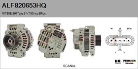 HQ ALF820653HQ - ALT NUEVO MITSUBISHI Type 24V 100Amp PR8