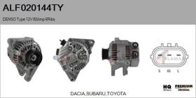 TOYOTA ALF020144TY - ALT NUEVO ORIG. DENSO Type 12V 80Amp PR6