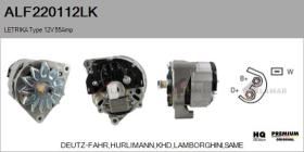 MAHLE ALF220112LK - ALT NUEVO ORIG. LETRIKA Type 12V 55Amp