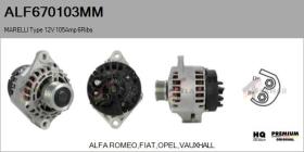  ALF670103MM - ALT NUEVO ORIG. MARELLI Type 12V 105Amp PFR6