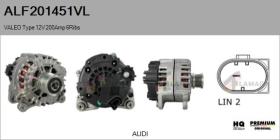 VALEO ALF201451VL - ALT NUEVO ORIG. VALEO Type 12V 200Amp PFR6