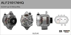 HQ ALF210174HQ - ALT NUEVO SUZUKI Type 12V 85Amp PR4