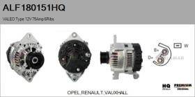 HQ ALF180151HQ - ALT NUEVO VALEO Type 12V 75Amp PR6