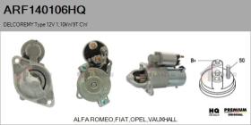 HQ ARF140106HQ - ARR NUEVO DELCOREMY Type 12V 1,10kW 9T CW