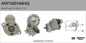 HQ ARF520144HQ - ARR NUEVO DENSO Type 12V 2,50kW 11T CW