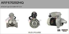 HQ ARF670202HQ - ARR NUEVO HITACHI Type 12V 0,80kW 9T CCW