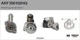 HQ ARF350102HQ - ARR NUEVO HITACHI Type 12V 2,00kW 10T CW