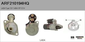 HQ ARF210194HQ - ARR NUEVO LADA Type 12V 1,40kW 9T CCW