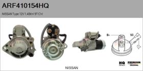 HQ ARF410154HQ - ARR NUEVO NISSAN Type 12V 1,40kW 9T CW