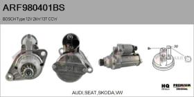 BOSCH ARF980401BS - ARR NUEVO ORIG. BOSCH Type 12V 1,5kW 13T CCW