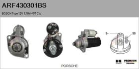 BOSCH ARF430301BS - ARR NUEVO ORIG. BOSCH Type 12V 1,70kW 9T CW