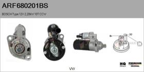 BOSCH ARF680201BS - ARR NUEVO ORIG. BOSCH Type 12V 2,20kW 10T CCW