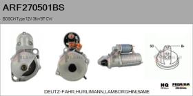 BOSCH ARF270501BS - ARR NUEVO ORIG. BOSCH Type 12V 3,00kW 9T CW