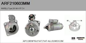  ARF210603MM - ARR NUEVO ORIG. MARELLI Type 24V 4,00kW 9T CW