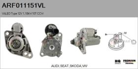 VALEO ARF011151VL - ARR NUEVO ORIG. VALEO Type 12V 1,10kW 10T CCW