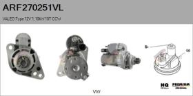 VALEO ARF270251VL - ARR NUEVO ORIG. VALEO Type 12V 1,10kW 10T CCW