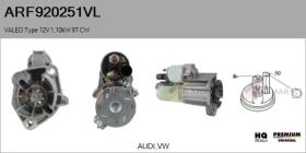 VALEO ARF920251VL - ARR NUEVO ORIG. VALEO Type 12V 1,10kW 9T CW