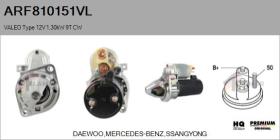  ARF810151VL - ARR NUEVO ORIG. VALEO Type 12V 1,30kW 9T CW