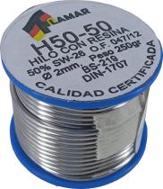 FTC H50-50 - ESTAÑO 50/50% A.RESINA 2MM 250GR.