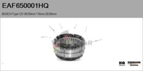 HQ EAF650001HQ - ESTATOR NUEVO BOSCH Type 12V 89,50mm 116,00mm 29,50mm