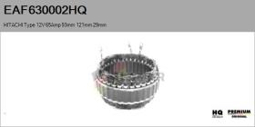 HQ EAF630002HQ - ESTATOR NUEVO HITACHI Type 12V 65Amp 93,00mm 121,00mm 29,00m