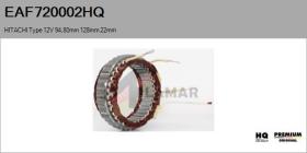 HQ EAF720002HQ - ESTATOR NUEVO HITACHI Type 12V 94,80mm 128,00mm 22,00mm