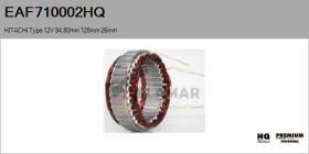 HQ EAF710002HQ - ESTATOR NUEVO HITACHI Type 12V 94,80mm 128,00mm 26,00mm