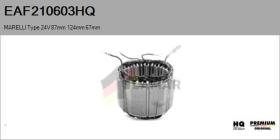 HQ EAF210603HQ - ESTATOR NUEVO MARELLI Type 24V 87,00mm 124,00mm 67,00mm