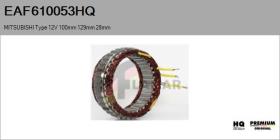 HQ EAF610053HQ - ESTATOR NUEVO MITSUBISHI Type 12V 100,00mm 129,00mm 28,00mm