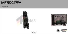 FORD-VOLVO-SAAB IAF750027FV - Interruptor, elevalunas