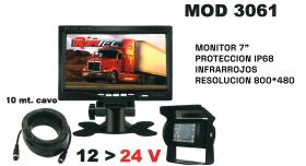 RIATEC MOD3061 - KIT MARCHAATRAS CAMARA + VIDEO CON CABLE 12-24V