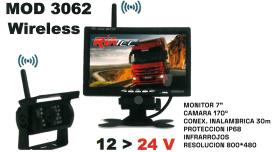 RIATEC MOD3062 - KIT MARCHAATRAS CAMERA + VIDEO INALAMB.12-24V