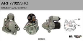 HQ ARF770253HQ - Motor de arranque MITSUBISHI Type 12V 1kW 10T CW