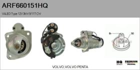 HQ ARF660151HQ - Motor de arranque VALEO Type 12V 3kW 9/11T CW