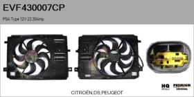 PSA EVF430007CP - Motor eléctrico, ventilador del radiador PSA Type 12V 23,30